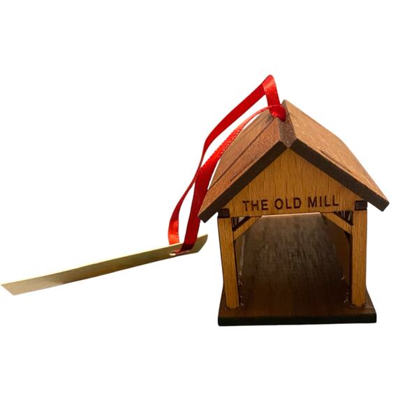 Vintage Cracker Barrel "The Old Mill" Laser Cut Christmas Ornament Made in USA - Picture 5 of 14